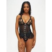 Ann Summers Bodywear Exuberant Crotchless Teddy - Black
