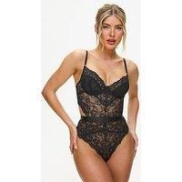 Ann Summers Hold Me Tight Body, Womens Bodysuit, Fashion Body, Lace Detail, Padded Cup.