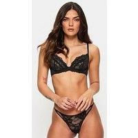 Ann Summers Sexy Lace Unpadded Bra for Women with Underwire Sheer Lace Cups and Charm Detail - Shape & Support - Every Day Bra Black