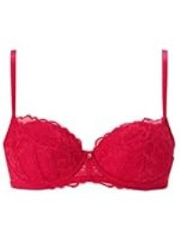 Ann Summers Sexy Lace Padded Boost Bra for Women with Plunge Neckline, Shape & Support - Every Day Bra Red