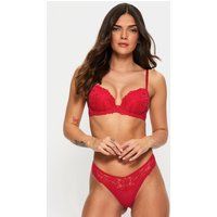 Ann Summers - Valentines - Sexy Lace Planet Thongs for Women with Charm Detail - Lace G String - Low Rise Thong - Everyday Underwear for Women Red