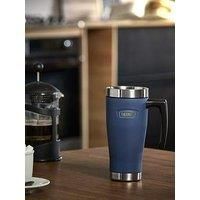 Thermos - Icon Solent Navy Travel Mug (470ml), Reusable Insulated Stainless Steel Coffee Cup for Hot or Cold Drinks, Vacuum Sealed Water Flask with a Leak-Proof Lid, 7hr Hot/22hr Cold