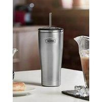 Thermos - Stainless Steel Icon Straw Cup (710ml) BPA Free Metal Water Bottle with Straw, Reusable Gym Bottle, 22hrs Cold Drinks Flask, Dishwasher Safe