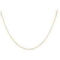 The Love Collection 9Ct Gold Round Belcher Chain Necklace