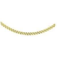 CARISSIMA Women/'s 9 ct Yellow Gold 1 mm Diamond Cut Curb Chain Necklace of Length 46 cm/18 Inch