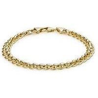 CARISSIMA Women/'s 9ct Yellow Gold Roller Ball Link Bracelet of 19cm/7.5"