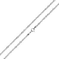 Revere 9ct White Gold Twisted Curb 18 Inch Necklace