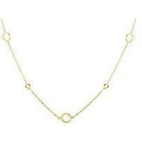 Carissima Gold Women/'s 9ct Yellow Gold 6.5mm Circle And 3mm Bead Necklace 46cm/18"