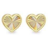 The Love Collection 9Ct Rainbow Heart Stud Earring