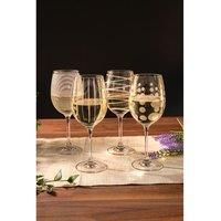 Mikasa Cheers Set of 4 Crystal White Wine Glasses, 450 ml (15 fl oz)