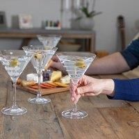 Mikasa Cheers Martini Glasses, 290 ml, Set of 4