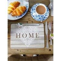 Everyday Home 4-Piece Set of Cork-Backed Placemats by, 29 x 21.5 cm (11½" x 8½")