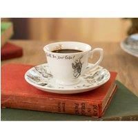 V&A Alice in Wonderland Espresso Cup and Saucer, 100 ml (4 fl oz)