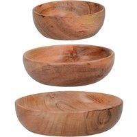 Creative Tops Naturals Food-Safe Decorative Wooden Serving Bowls (Set of 3)