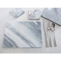 Creative Tops C000341 Naturals Marble Placemats, White, 29.5 x 21 cm, Set of 2