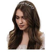 Jon Richard Women's Crystal Flower and Pearl Wave Headband