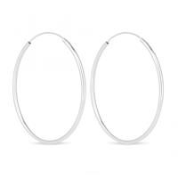 Simply Silver Women's Sterling Silver Large Hoop Earring
