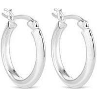 Simply Silver Sterling Silver Thick Hoop Earrings