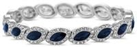 Jon Richard Women/'s Blue Crystal Navette Bracelet
