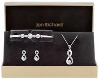 Jon Richard Silver Plated Crystal Infinity Jewellery Set