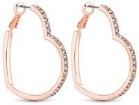 Lipsy Rose Colour Large Crystal Heart Hoop Earrings