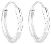 Simply Silver Women/'s Sterling Silver 925 Silver Mini D/C Hoop Earring