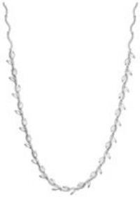 Jon Richard Bridal Pave Wave Leaf Collar Necklace