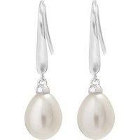 Sterling Silver 925 with Freshwater Pearl Sleek Drop Earrings