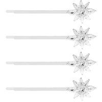 Jon Richard Women's Bridal Floral Hair Slides in Silver