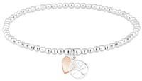 Simply Silver Sterling Silver Tree of Love & Heart Bracelet