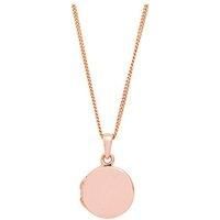 Sterling Silver Rose Gold Round Locket