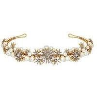 Jon Richard Gold Star And Pearl Tiara
