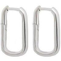 Sterling Silver 925 Mini Rectangle Hoop Earrings