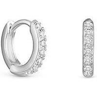 Sterling Silver 925 Cubic Zirconia Mini Hoop Earrings