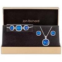 Silver Plated And Bermuda Blue Trio Set - Gift Boxed