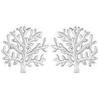 Sterling Silver 925 Tree of Love Stud Earrings