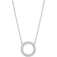 Simply Silver Sterling Silver 925 Heart Open Pendant Necklace