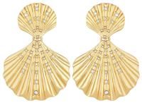 Lipsy Gold Plated Oversized Shell Earring