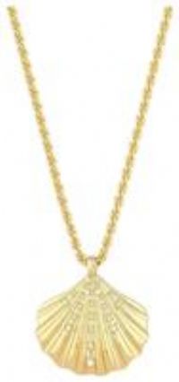 Lipsy Gold Plated Oversized Shell Necklace - Gift Boxed