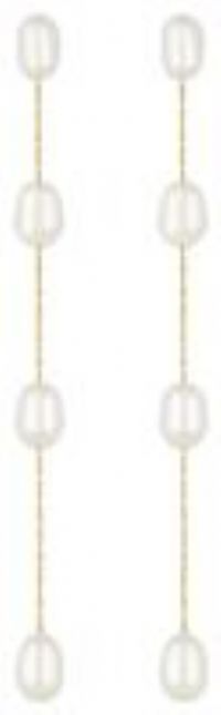 Jon Richard Gold Plate Fine Chain And Fresh Water Pearl Earring