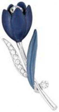 Jon Richard Blue Enamel Flower Brooch
