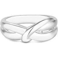 Simply Silver Sterling Silver 925 Polished Knotted Ring - S