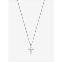 Simply Silver Sterling Silver 925 Cubic Zirconia Mini Cross Pendant