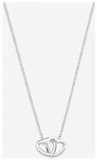 Simply Silver Sterling Silver 925 Interlink Heart Necklace