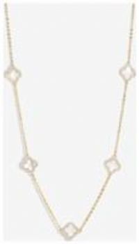 Jon Richard Gold Plated Mother of Pearl Clover Necklace