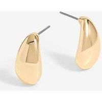 Inicio Gold Plated Polished Teardrop Earrings - Gift Pouch