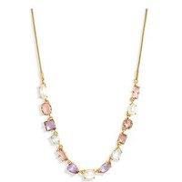 Mood Gold Romantic Crystal And Pearl Mixed Stone Allway Necklace