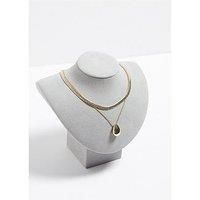 Mood Gold Polished Dome Layered Chain Pendant Necklace - Pack Of 2