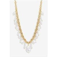 Mood Gold Cream Pearl Baroque Shaker Necklace