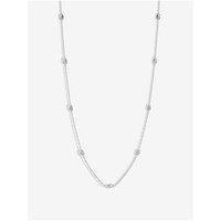 Sterling Silver 925 Polished Textured Nugget Chain Necklace